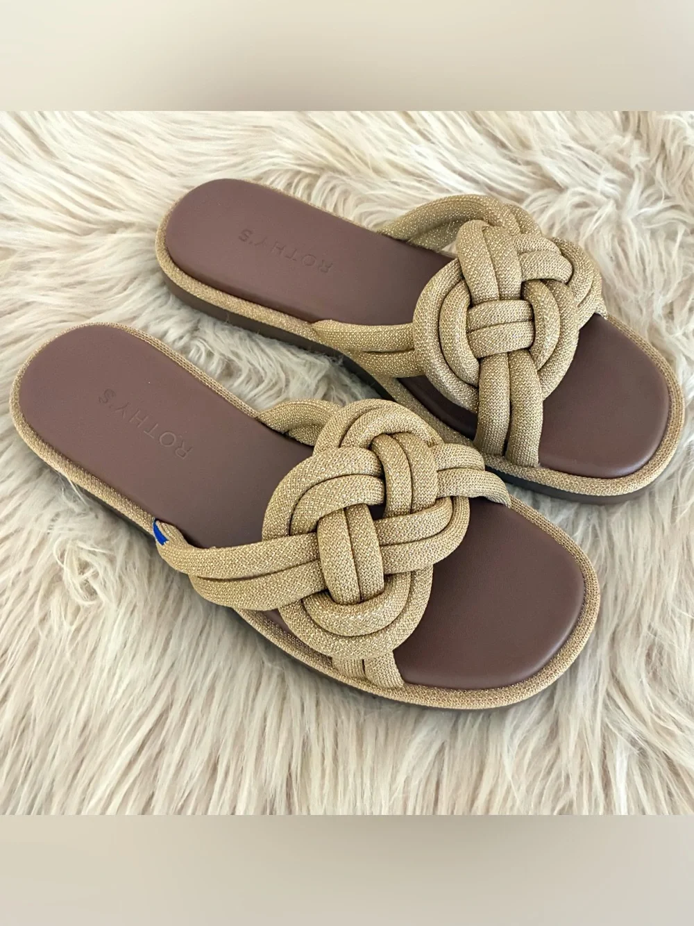 Rothy’s NWOT The Summer Sandal in Golden Sun Sz 7.5